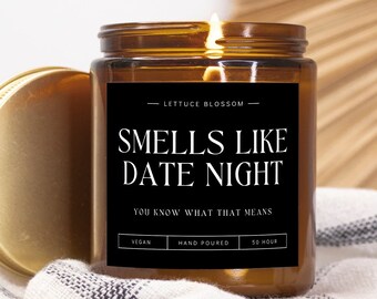 Personalized Date Night Candle For Couple Gift Wedding Gift For Bridal Shower Husband Gift Custom Candle For Wife