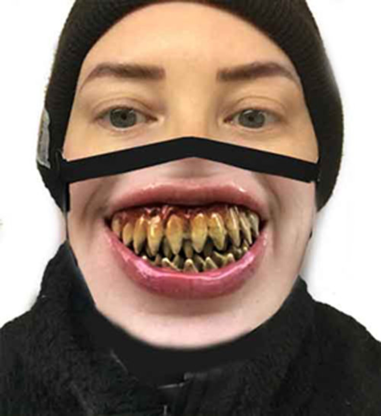 Scary Monster Face Mask Teeth Halloween Mask for Women Adults Etsy