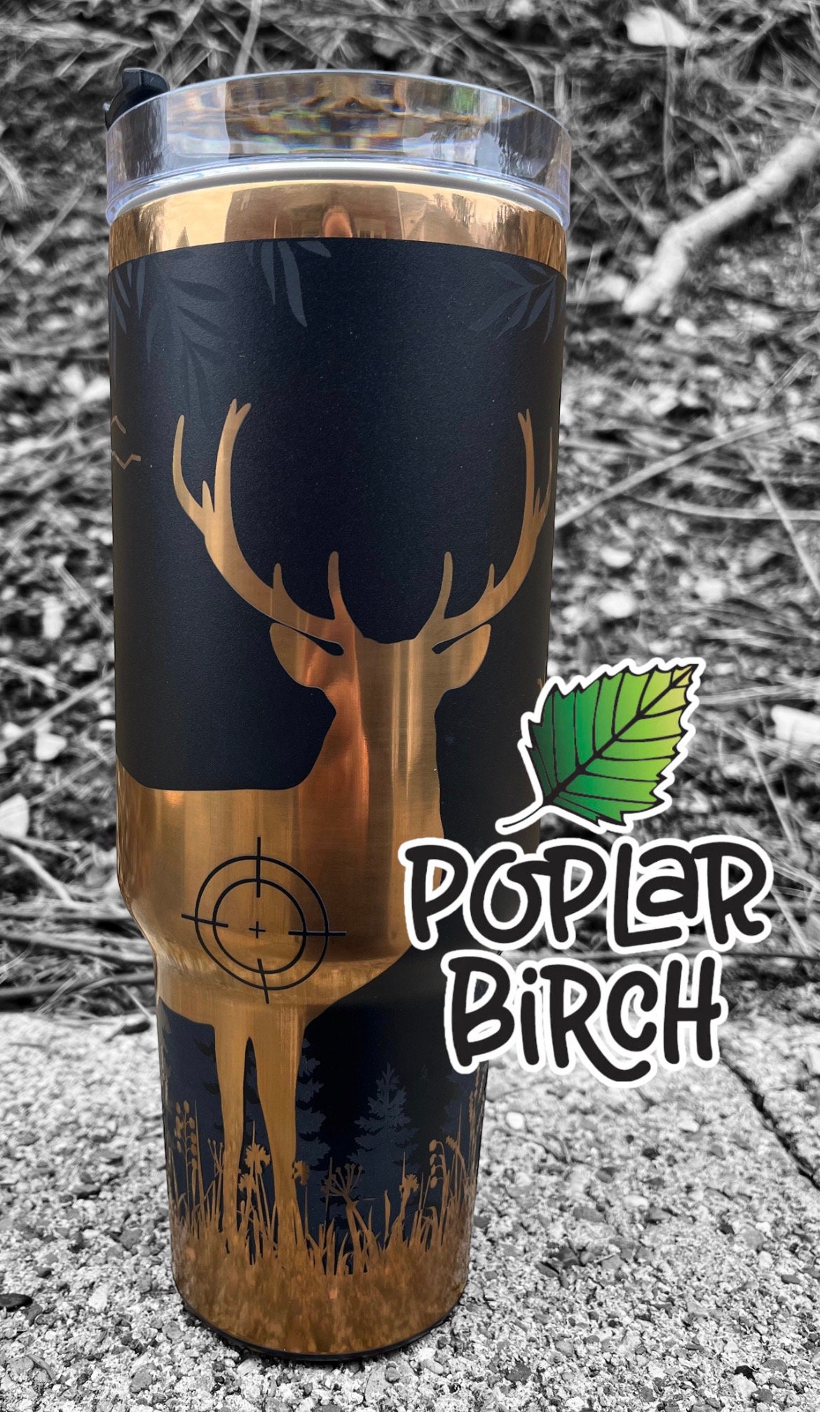 Personalized 40 oz Tumbler with Handle - Deer Hunter Dad / Papa / Cust —  Wichita Gift Company