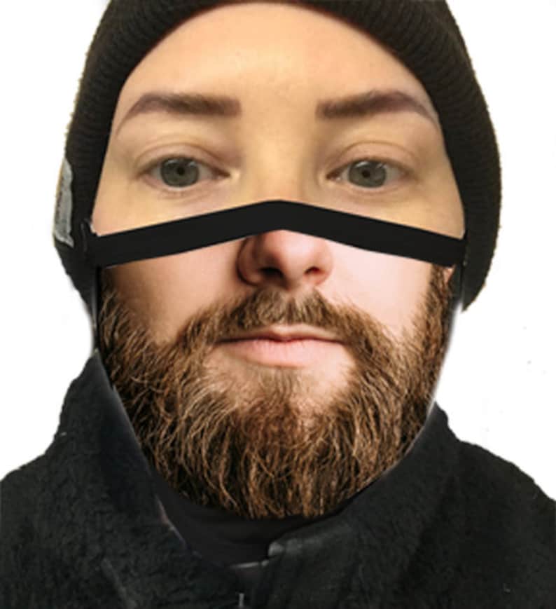 Bearded Man Face Mask Mask with Beard with Nose Wire XLarge Etsy