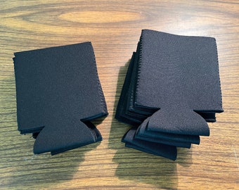 Black Can Cozie Lot of 12 for 12oz Wholesale Blank, Can Hugger