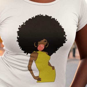 Afro Woman SVG: Black Girl Magic - Curly Hair Cut File