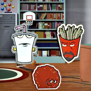 aqua teen hunger force patches shake frylock meatwad ATHF embroidered badge adult swim