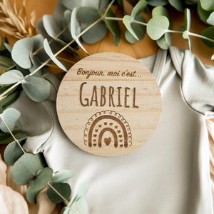 Carte de naissance pour bébé personnalisée en bois gravé - Cadeau Unique, Décoration Chambre Bébé, Souvenir, Prénom, Souvenir de naissance