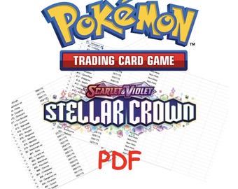 Stellar Crown Printable PDF Master Set List