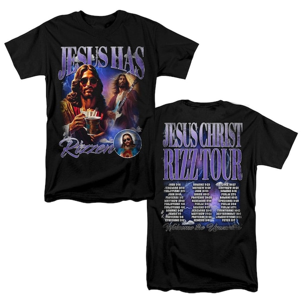 Jesus Rizz Tour Merch Edition Vintage 90s Shirt, Funny Jesus Shirt, Humor Easter Shirt, Christian Easter Shirt, Easter Gift