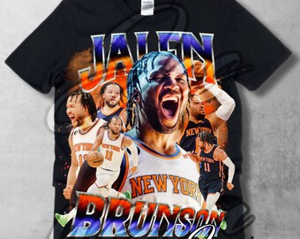 Limitiertes Jalen Brunson Shirt Basketball Vintage 90er Jahre Design Retro Bootleg Fans T-Shirt Sport American Homage Classic Graphic Tee Unisex