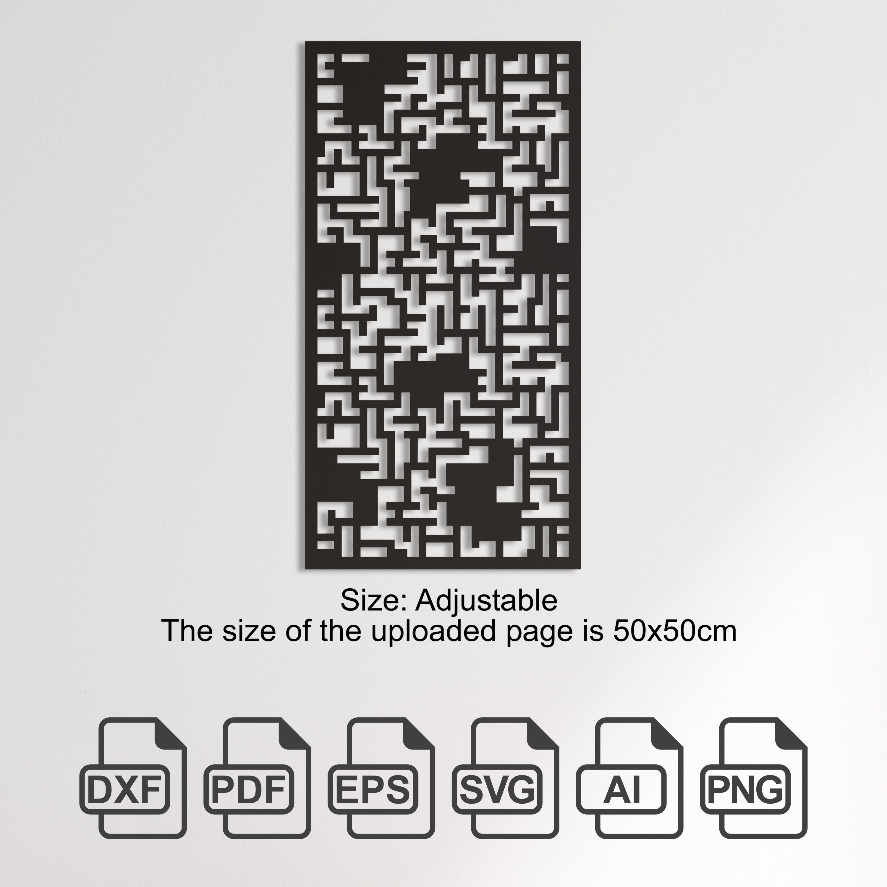 Laser Cut Panel Template Dxf Pdf Eps Ai Svg Png Ector Files for Laser ...