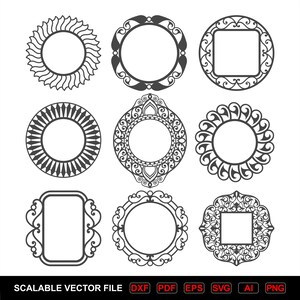 Mirror Frame design: Laser Cut Files (Digital Download)