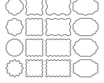 Wavy Frame SVG Bundle: Hand Drawn Doodle Borders (Digital Download)