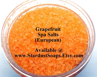 Grapefruit Refreshing Citrus European Spa Salts - Aromatic, over 28 minerals, Spa gift, You are worth it! 8 oz