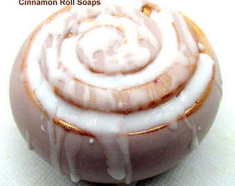 Cinnamon Roll Soap - handmade, hand-painted, Aromatic, moisturizing, nice lather, Gift Soap wt. 3.62 net
