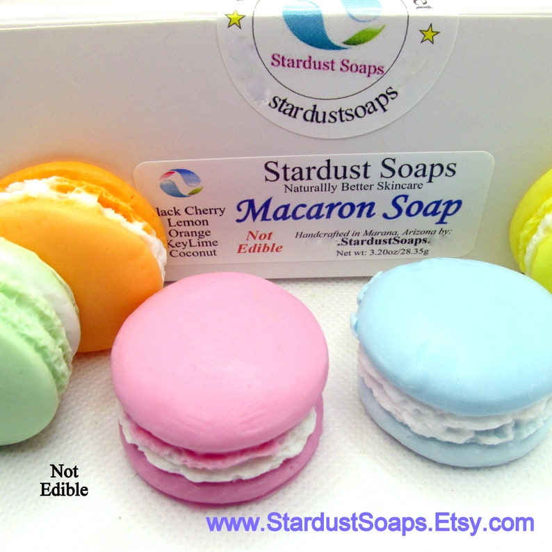 Macaron Soaps Set / Handmade Soap Gift Set / Birthday Gift/ Surprise Gift/ Guest Soaps / Holiday Soaps image 4