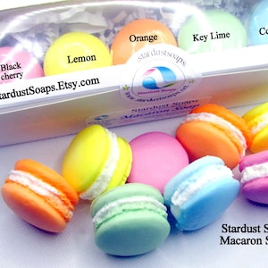 Macaron Soaps Set / Handmade Soap Gift Set / Birthday Gift/ Surprise Gift/ Guest Soaps / Holiday Soaps image 1