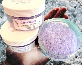 Lavender European Spa Salts - Dead Sea Salt, Mineral Salts, Aromatic, Spa Gift, Gift Salts,