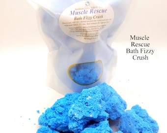 Muscle Rescue - Bath Fizzy Crush, soothes skin, exfoliates, aromatic, bath and body, Gift