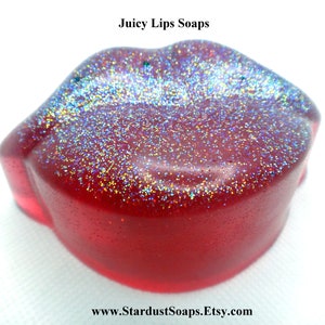 Juicy Lips Soap handcrafted, gift soap, hands and body soap, novelty soap, gift for her, gift for him, fun soap, wt. 3 oz net image 4