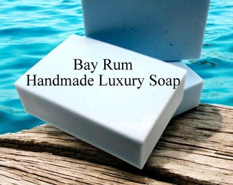 Bay Rum Soap Bar | Handmade Sandalwood Spice Soap | Moisturizing Natural Barbershop Soap 4oz