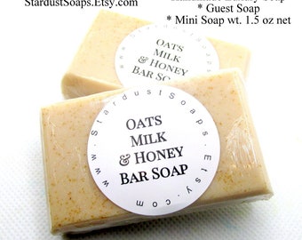 Oats, Milk & Honey Handmade Luxury Guest Soap, mini soap, gift soap wt. 1.5 oz net each
