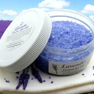 European Lavender Spa Salts – Luxurious Mineral Bath Soak | Relaxing Aroma | Self-Care Gift