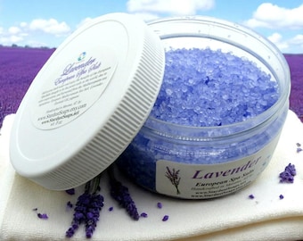 Sais de Banho de Lavanda | Sais de Banho Minerais Europeus para Relaxamento e Alívio do Estresse | Cristais Calmantes para Banho de Spa 227g