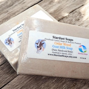 Cedarwood Goat Milk Soap – Natural, Rustic Handmade Bar | Nourishing & Aromatic