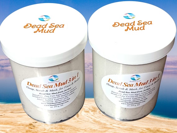 Dead Sea Mud 3 in 1, Soap, Scrub, Mask, Mineral soap, Natural Soap, Handmade Soap, Exfoliating, Palm Free