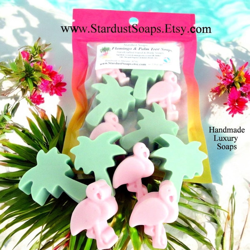 Flamingo Popsicle Soap- Tropical Fun Handmade Soap Bar main image 0