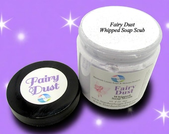 Fairy Dust Whipped Sugar Scrub | Exfoliating Body Scrub & Moisturizing Polish | Handmade Bath Scrub 4oz