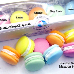 Macaron Soaps Set / Handmade Soap Gift Set / Birthday Gift/ Surprise Gift/ Guest Soaps / Holiday Soaps image 3