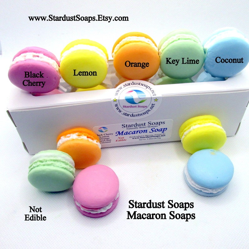 Macaron Soaps Set / Handmade Soap Gift Set / Birthday Gift/ Surprise Gift/ Guest Soaps / Holiday Soaps image 2