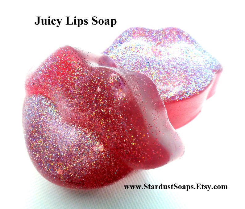 Juicy Lips Soap handcrafted, gift soap, hands and body soap, novelty soap, gift for her, gift for him, fun soap, wt. 3 oz net image 3