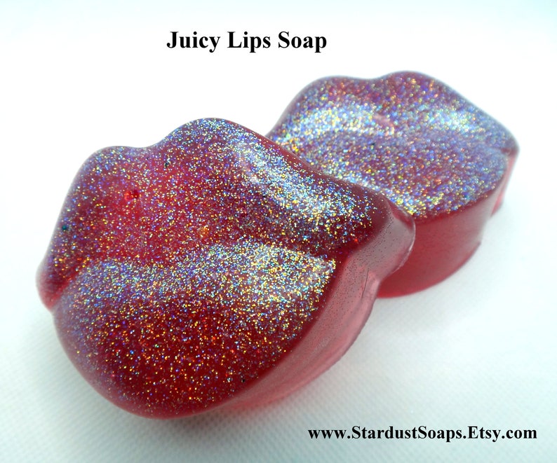 Juicy Lips Soap handcrafted, gift soap, hands and body soap, novelty soap, gift for her, gift for him, fun soap, wt. 3 oz net image 2