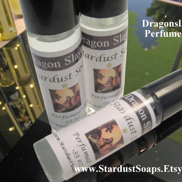 Dragonslayer Cologne Oil | Woodsy Leather Sandalwood Men's Perfume (10ml)