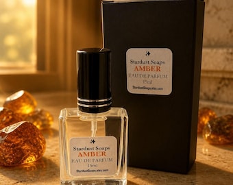 Amber Eau de Parfum | Unisex Perfume Spray | Warm Amber, Woods & Vanilla | Handmade Eau de Parfum | 15ml