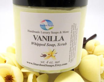 Scrub met vanillesuiker | Handgemaakte exfoliërende bodyscrub | Hydraterende suikerlak voor een zachte huid 4oz