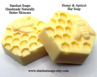 Honey and Apricot Handmade Luxurious Bar Soap | nice lather | moisturizing | cleansing | face, hands and body soap