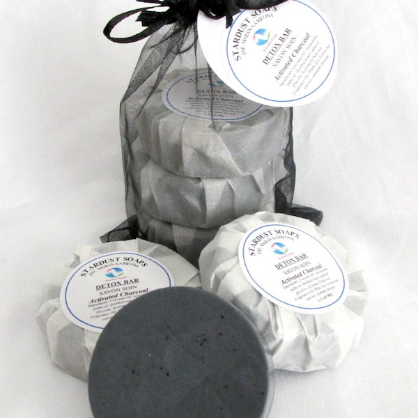 Detox Trio Soap Set/for all skin types, complexion soap, travel soaps, and natural odor neutralizer soap.