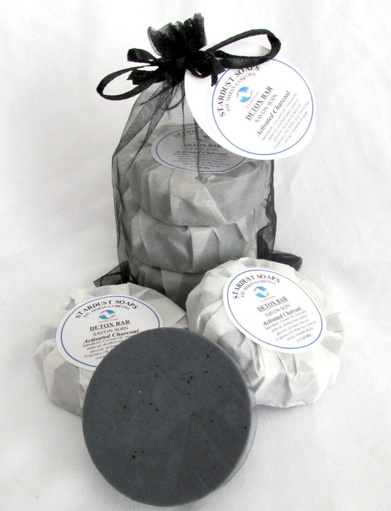 Detox Trio Soap Set/for all skin types, complexion soap, travel soaps, and natural odor neutralizer soap. image 1