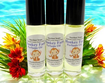 Monkey Farts Perfume Oil | Tropical Banana Strawberry Coconut Fragrance (10ml)