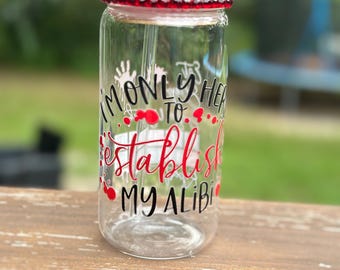 16oz glass libbey style cup. Comes with everything picture plus a straw cleaner.