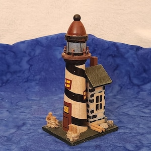 Wooden Lighthouse and Keepers Shed Nautical Beach House Home Décor, Lighthouse Home Décor, Gift for Dad, Gift for Birthday, Lighthouse Décor