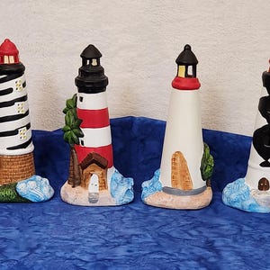 Ceramic Lighthouse Nautical Beach House Home Décor, Gift for Lighthouse Lovers, Gift for Christmas, Gift for Birthday, Gift for Lover