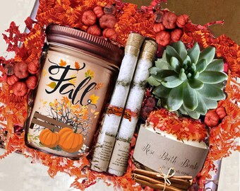 Birthday Gift, Gift Ideas, Happy Birthday Gift Box, Fall  birthday gift for mother in law gift for grandma gift for mom  gift for sister