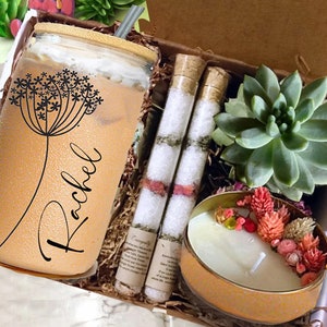 Birth Month Flower Cup Glass Tumbler Birth Flower Custom Birth Flower Gift Box Flower Month Glass Name Personalized glass Coffee Tumbler