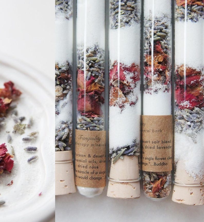 Customizable Birthday Candle Set with Succulent, Bath Bomb, and Salt Tubes image 5