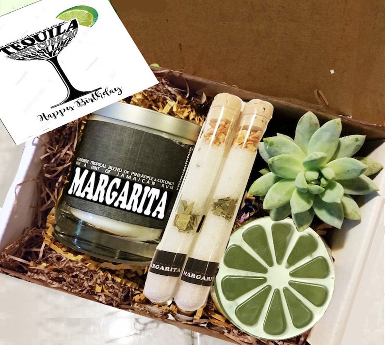 Birthday Gift Boxmargarita Candle Gift Box Birthday Gift Etsy