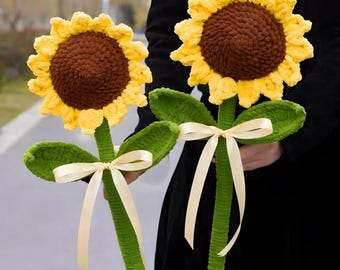 Oversized Crochet Sunflower, 22-Inch Forever Flower Home Décor