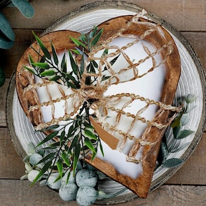 Wood Heart Dough bowl candle, Farmhouse Décor, candle dough bowl, farmhouse, housewarming, home decor