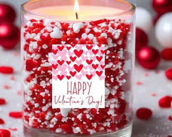 Valentine's Day, valentine gift for her, Soy Candle, Valentine Gifts, Sprinkle Candles, Galentine gift, Valentine gift idea